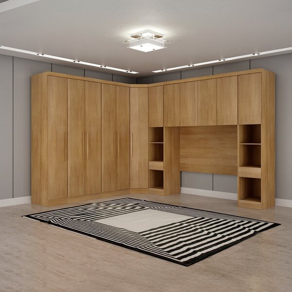 Guarda-roupa Casal 12 Portas 7 Peças Modulado Cairo Cumaru - Image 8
