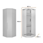 Guarda-roupa Casal 12 Portas 7 Peças Modulado Cairo Neve - Image 5