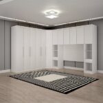 Guarda-roupa Casal 12 Portas 7 Peças Modulado Cairo Neve - Image 3
