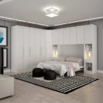 Guarda-roupa Casal 12 Portas 7 Peças Modulado Cairo Neve