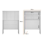 Guarda-roupa Casal 12 Portas 7 Peças Modulado Cairo Neve - Image 4