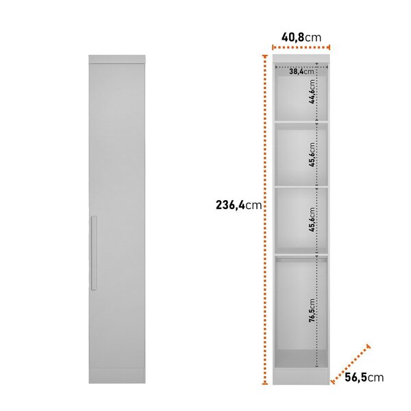Guarda-roupa Casal 12 Portas 7 Peças Modulado Cairo Neve - Image 8