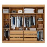 Guarda Roupa Casal 2 Portas 6 Gavetas Trancoso Cinamomo/off White - Image 3