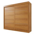 Guarda Roupa Casal 2 Portas 6 Gavetas Trancoso Cinamomo/off White - Image 6