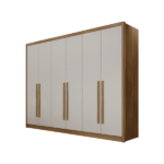 Guarda Roupa Casal 6 Portas 8 Gavetas - Himalaia-cumaru/fendi- Móveis Novo Horizonte - Image 6