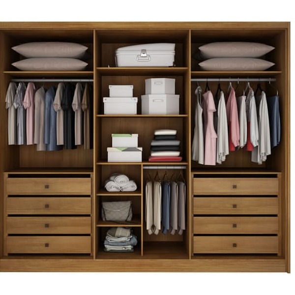 Guarda Roupa Casal 6 Portas 8 Gavetas - Maldivas-cumaru/fendi - Móveis Novo Horizonte - Image 3