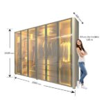 Guarda-roupa Casal 6 Portas Com 6 Portas Reflecta Com Pés Com Led Innova 100% Mdf Off White - Image 6