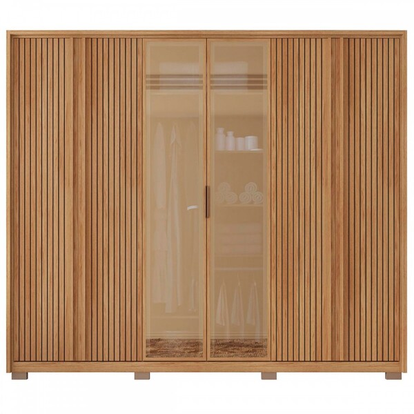 Guarda-roupa Casal Centurium 6 Portas Reflecta 4 Gavetas Buriti - Caemmun - Image 4