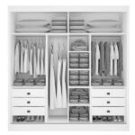 Guarda Roupa Casal Espelhado 2 Portas 6 Gavetas - Las Vegas-cinamomo - Móveis D'doro - Image 2