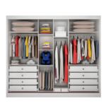 Guarda Roupa Casal Espelhado 8 Gavetas - Sollo-branco - Móveis Novo Horizonte - Image 2