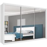 Guarda Roupa Casal Espelhado Costas 3mm - Toronto-branco Acetinado - Móveis Europa - Image 3