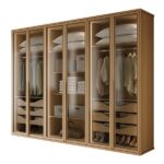 Guarda-roupa Casal Reflecta Com Led 6 Portas 100% Mdf Solaris Amêndoa Clean - Image 3