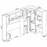 Guarda Roupa De Casal 6 Peças Branco Modulado Modena Cp17 Demóbile - Image 4
