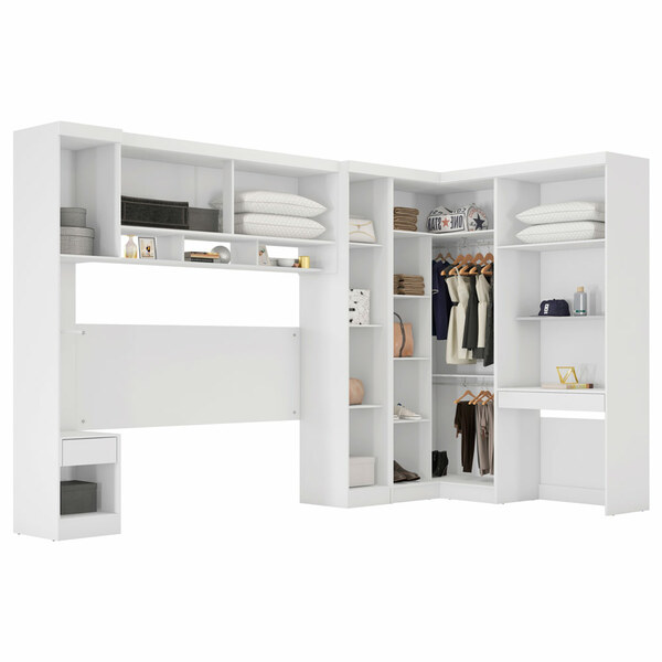 Guarda Roupa De Casal 6 Peças Branco Modulado Modena Cp17 Demóbile - Image 5
