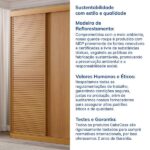 Guarda-roupa Solteiro 2 Portas 1 Porta Ripada Samambaia Cabecasa Madeiraoriginals Carvalho - Image 5