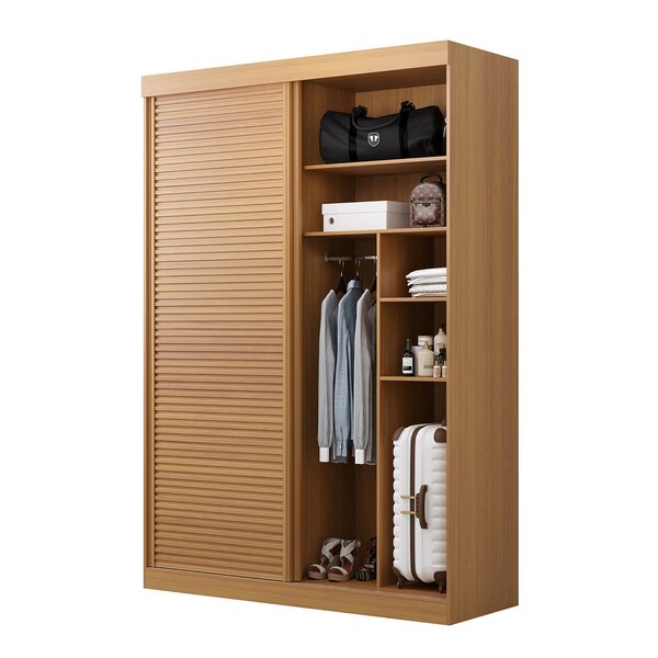 Guarda-roupa Solteiro 2 Portas 1 Porta Ripada Samambaia Cabecasa Madeiraoriginals Carvalho - Image 8