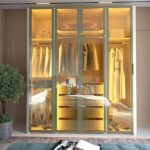 Guarda-roupa Solteiro 4 Portas Reflecta Com Pés E Led 100% Mdf Innova Off White - Image 2