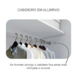Guarda Roupa Solteiro Em Mdf 2 Portas 3 Gavetas Ávila Branco - Image 5