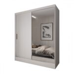 Guarda-roupa Solteiro La Paz 2 Portas 2 Gavetas Com Espelho Branco - Panorama Móveis - Image 4