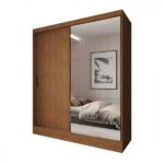 Guarda-roupa Solteiro La Paz 2 Portas 2 Gavetas Com Espelho Naturale Tx - Panorama Móveis - Image 4