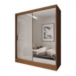 Guarda-roupa Solteiro La Paz 2 Portas 2 Gavetas Com Espelho Preto - Panorama Móveis - Image 4