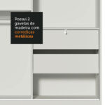 Guarda-Roupa Solteiro Madesa Luke 2 Portas de Correr de Madeira - Image 9