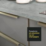 Kit Com 2 Balcões De Cozinha Madesa Lux 4 Portas 3 Gavetas (sem Tampo E Pia) - Branco/cinza - Image 3