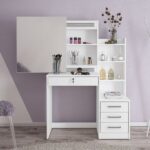 Penteadeira 4 Gavetas Com Espelho Deslizante E Nichos Helena Yescasa Branco - Image 7