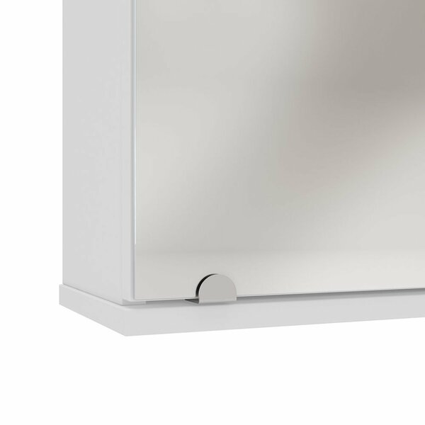 Penteadeira Armário Porta-joias Com Espelho Suspenso Dubai Branco - Image 7