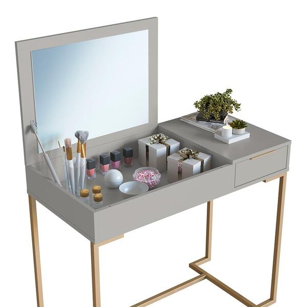 Penteadeira Com Espelho Amélia 1 Pt 1 Gv Arenas E Champagne - Image 7