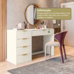Penteadeira Com Porta Objetos E 5 Gavetas Vita Yescasa Off White - Image 10