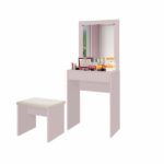 Penteadeira Sofia Com Banqueta 140x60x35,5 Cm Branco - Image 3