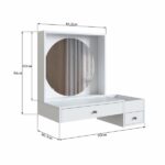 Penteadeira Suspensa Com Nicho Aberto Gaveta E Gavetão Es1001 Branco - Image 2