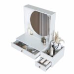 Penteadeira Suspensa Com Nicho Aberto Gaveta E Gavetão Es1001 Branco - Image 3