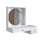 Penteadeira Suspensa Com Nicho Aberto Gaveta E Gavetão Es1001 Branco - Image 5