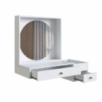 Penteadeira Suspensa Com Nicho Aberto Gaveta E Gavetão Es1001 Branco - Image 7