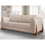 Sofá 2 Lugares Yves Linho Rústico Areia - Image 3