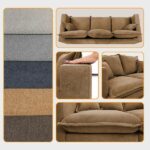 Sofá 3 Lugares Modular Boma 2,40m Boucle Caramelo Sofá Inbox - Image 10