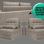 Sofá Bergamo 2,50m Assento Retrátil E Reclinável Velosuede Bege - Netsofas - Image 7