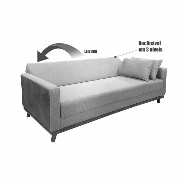 Sofá Cama 3 Lugares 2,05m Yara Bom Pastor - Image 8