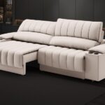 Sofá Com Porta Copos E Carregador Usb Retrátil E Reclinável Murano 2,00m Velosuede Areia