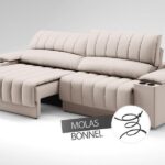 Sofá Com Porta Copos E Carregador Usb Retrátil E Reclinável Murano 2,00m Velosuede Areia - Image 2