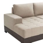 Sofá De Canto 5 Lugares Com Chaise Esquerdo Patrícia Suede Areia - Image 5