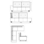 Sofá De Canto 6 Lugares Madri Cinza - Image 2