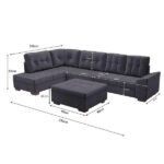 Sofá De Canto Leblon Veludo Grafite - Image 5