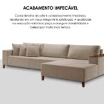 Sofá Grécia 4 Lugares Com Chaise Bouclê 2,70m Bege 0 (0) - Image 10